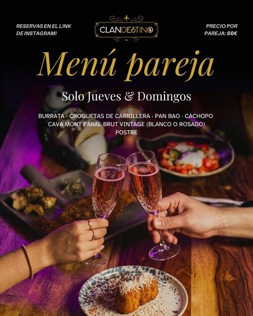 Menú pareja · jueves y domingos